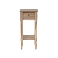 Kirkland's Home Accent & End Tables-Natural Wood Coastal Compact Accent Table