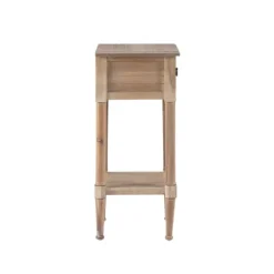 Kirkland's Home Accent & End Tables-Natural Wood Coastal Compact Accent Table