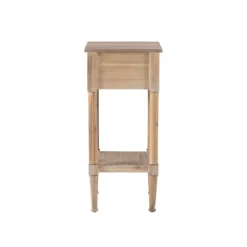 Kirkland's Home Accent & End Tables-Natural Wood Coastal Compact Accent Table