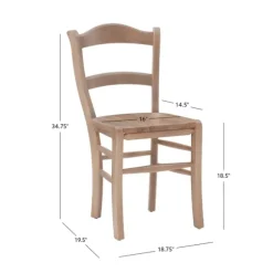 Kirkland's Home Dining Chairs-Natural Wood Farmhouse Dining Chairs, Set Of 2