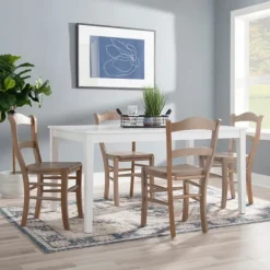 Kirkland's Home Dining Chairs-Natural Wood Farmhouse Dining Chairs, Set Of 2