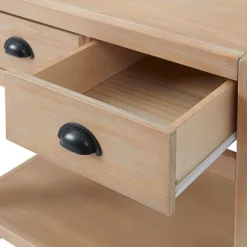 Kirkland's Home Nightstands-Natural Wood Grain Open Shelf Nights D