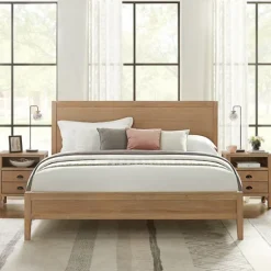 Kirkland's Home Beds & Headboards-Natural Wood Grain Panel King Bed
