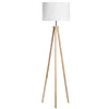 Kirkland's Home Floor Lamps-Natural Wood Modern Tripod Floor Lamp