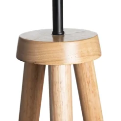 Kirkland's Home Floor Lamps-Natural Wood Modern Tripod Floor Lamp