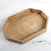 Kirkland's Home Decorative Trays-Natural Wood Monogram A Decorative Tray