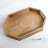 Kirkland's Home Decorative Trays-Natural Wood Monogram C Decorative Tray