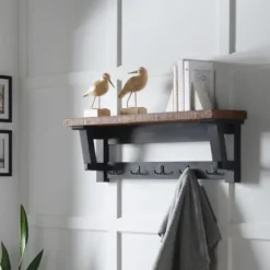 Kirkland's Home Hooks-Natural Wood Sawhorse Coat Rack