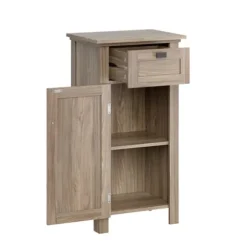 Kirkland's Home Bathroom Furniture-Natural Wood Single Door Cabinet