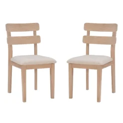 Kirkland's Home Dining Chairs-Natural Wood Slatted Back Dining Chairs, Set Of 2