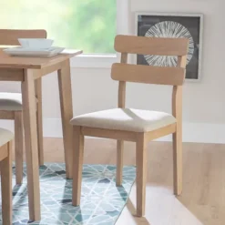 Kirkland's Home Dining Chairs-Natural Wood Slatted Back Dining Chairs, Set Of 2