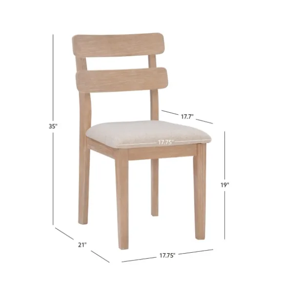 Kirkland's Home Dining Chairs-Natural Wood Slatted Back Dining Chairs, Set Of 2