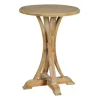 Kirkland's Home Accent & End Tables-Natural Wooden Arched Base Round Top Accent Table