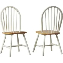 Kirkland's Home Dining Chairs-Natural Wooden Dining Chairs, Set Of 2