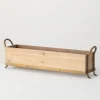 Kirkland's Home Decorative Trays-Natural Wooden Tray With Metal Handles