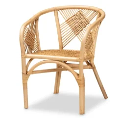 Kirkland's Home Dining Chairs-Natural Woven Rat X-Back Dining Chair