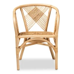 Kirkland's Home Dining Chairs-Natural Woven Rat X-Back Dining Chair