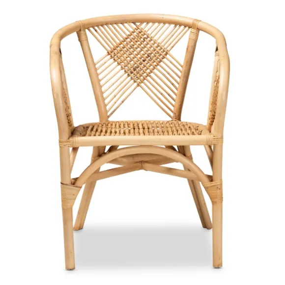 Kirkland's Home Dining Chairs-Natural Woven Rat X-Back Dining Chair