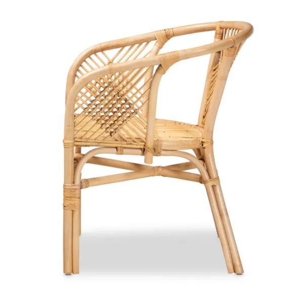 Kirkland's Home Dining Chairs-Natural Woven Rat X-Back Dining Chair