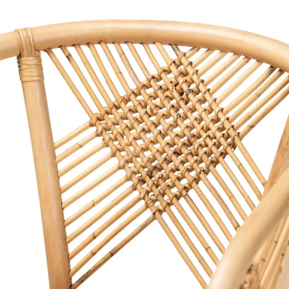 Kirkland's Home Dining Chairs-Natural Woven Rat X-Back Dining Chair