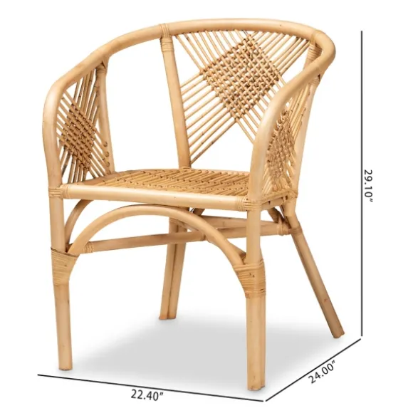 Kirkland's Home Dining Chairs-Natural Woven Rat X-Back Dining Chair