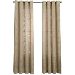 Kirkland's Home Curtains & Drapes-Natural Woven Single Curtain Panel, 84 In.
