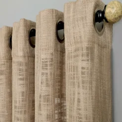 Kirkland's Home Curtains & Drapes-Natural Woven Single Curtain Panel, 84 In.