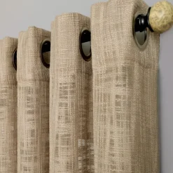 Kirkland's Home Curtains & Drapes-Natural Woven Single Curtain Panel, 84 In.
