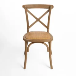 Kirkland's Home Dining Chairs-Natural X Frame Cane Seat Dining Chair