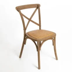 Kirkland's Home Dining Chairs-Natural X Frame Cane Seat Dining Chair