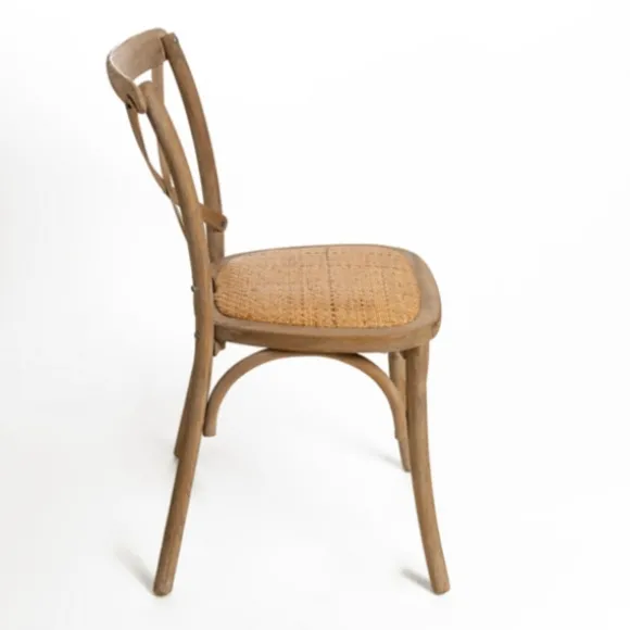 Kirkland's Home Dining Chairs-Natural X Frame Cane Seat Dining Chair