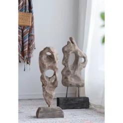 Kirkland's Home Statues & Figurines-Naturally Abstract Raw Wooden Carved Figurine