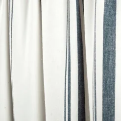 Kirkland's Home Curtains & Drapes-Navy And White Farmhouse Stripe Valance