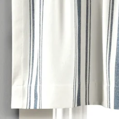Kirkland's Home Curtains & Drapes-Navy And White Farmhouse Stripe Valance