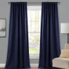 Kirkland's Home Curtains & Drapes-Navy Back Tab Blackout Curtain Panel Set, 84 In.