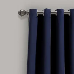 Kirkland's Home Curtains & Drapes-Navy Blackout Curtain Panel Set, 108 In.