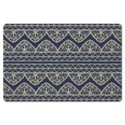Kirkland's Home Kitchen & Floor Mats-Navy Boho Lace Pattern Floor Mat