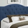 Kirkland's Home Beds & Headboards-Navy Bryne Button Tufted Full/Queen Headboard