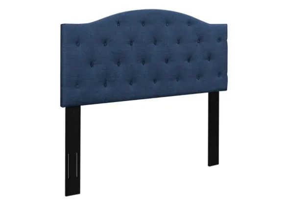 Kirkland's Home Beds & Headboards-Navy Bryne Button Tufted Full/Queen Headboard