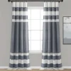 Kirkland's Home Curtains & Drapes-Navy Cape Cod Stripe Curtain Panel Set, 84 In.