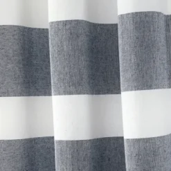 Kirkland's Home Curtains & Drapes-Navy Cape Cod Stripe Curtain Panel Set, 84 In.