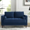 Kirkland's Home Sofas & Loveseats-Navy Chelsea Modern Loveseat