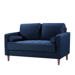 Kirkland's Home Sofas & Loveseats-Navy Chelsea Modern Loveseat
