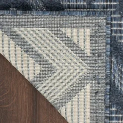 Kirkland's Home Outdoor Rugs-Navy Diamond Indoor/Outdoor Area Rug, 6X9