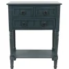 Kirkland's Home Console Tables-Navy 3-Drawer Console Table