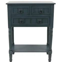 Kirkland's Home Console Tables-Navy 3-Drawer Console Table