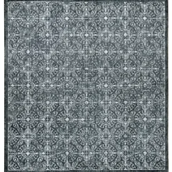 Kirkland's Home Outdoor Rugs-Navy Embellished Indoor/Outdoor Area Rug, 7X7