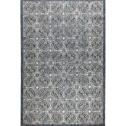 Kirkland's Home Outdoor Rugs-Navy Embellished Indoor/Outdoor Area Rug, 6X9