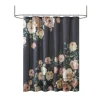 Kirkland's Home Shower Curtains-Navy Floral Cotton Shower Curtain