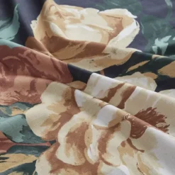 Kirkland's Home Shower Curtains-Navy Floral Cotton Shower Curtain